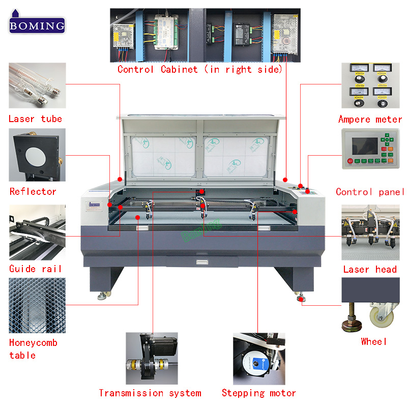 3 head laser cutting machine