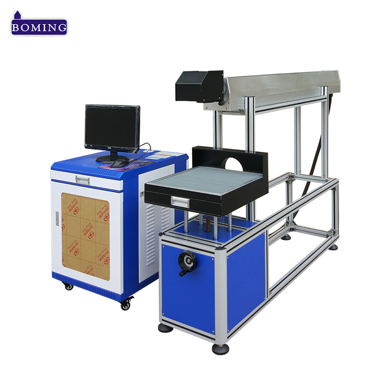 Leather 100w Glass tube co2 laser marking machine 