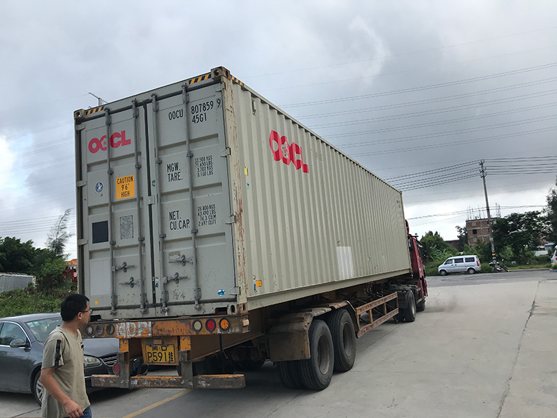 Boming laser load 40HQ container for Indian customer