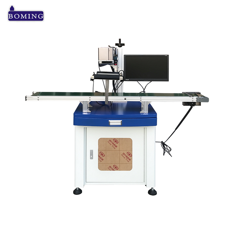 pattern CCD camera co2 laser marking machine with conveyor