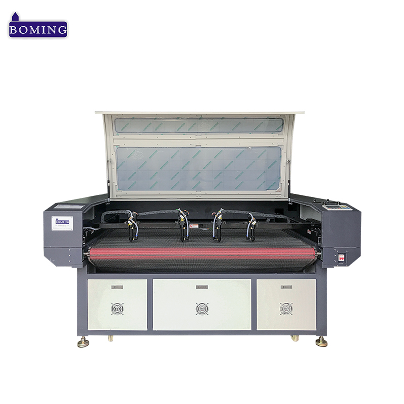 roll fabric cloth 4 head autofeed laser cutter machine